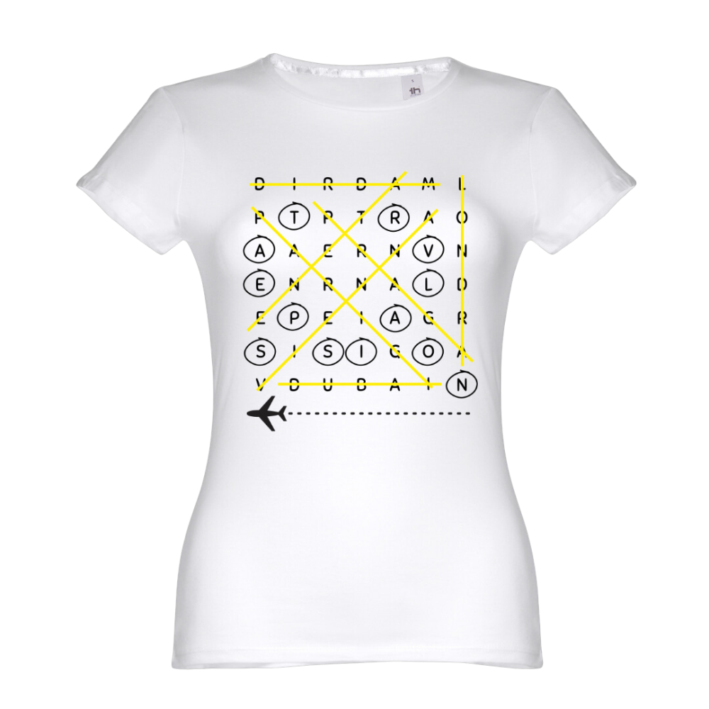 T-shirt Donna Travel Yellow Lines
