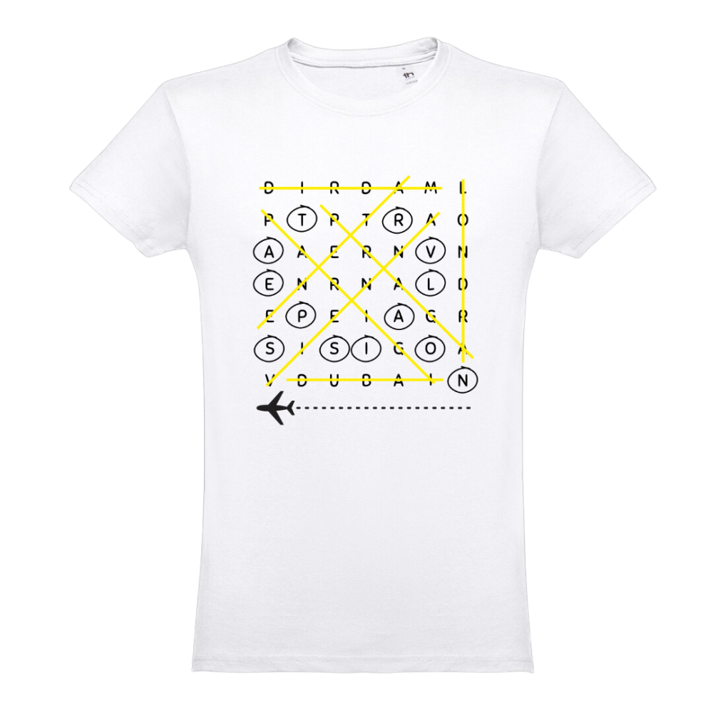 T-shirt Uomo Travel Yellow Lines