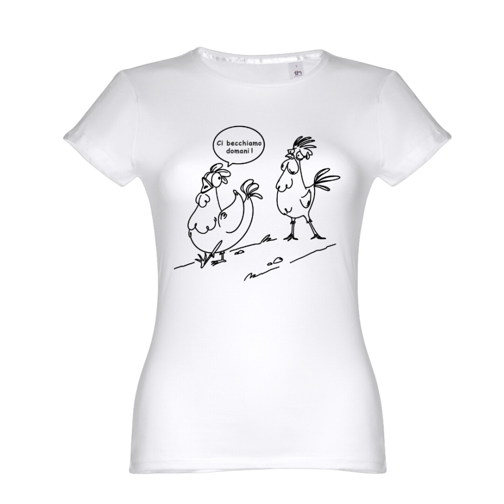 T-SHIRT DONNA CI BECCHIAMO