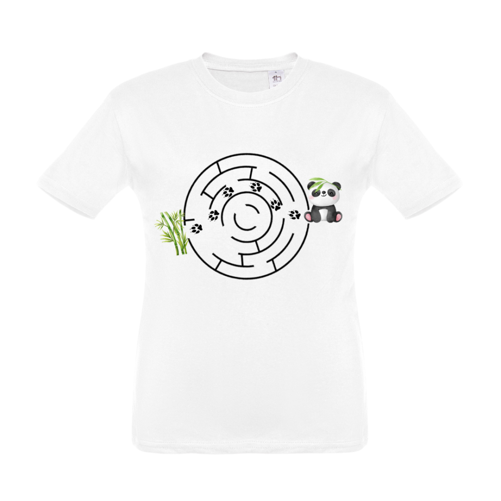T-Shirt Bimbo/a Il Panda Arriva Al Bamboo