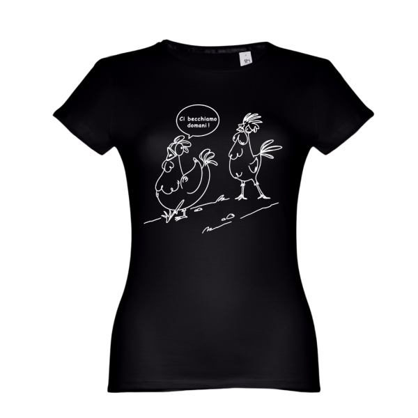 T-SHIRT DONNA CI BECCHIAMO - immagine 3